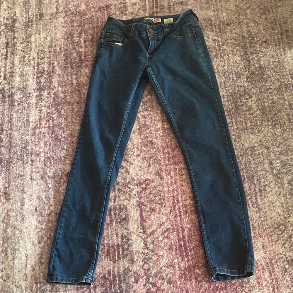 Paris Blues Dark Blue Low Ris Skinny Jeans 5